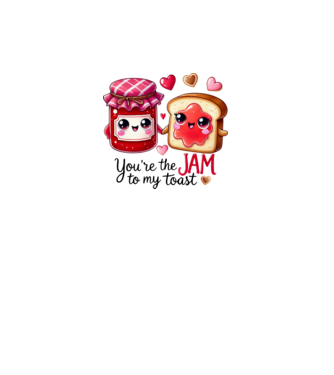 Jam to my Toast model alb pe tricou