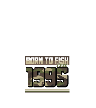 Born to fish since 1995 model alb pe tricou