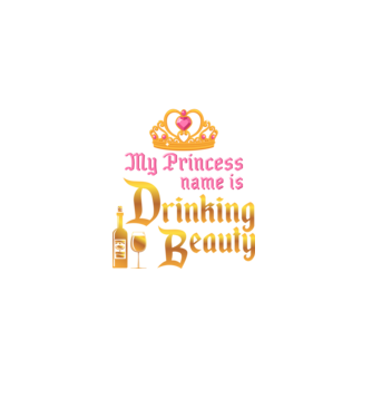 Drinking beauty model negru pe tricou