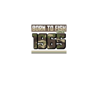 Born to fish since 1965 model negru pe tricou