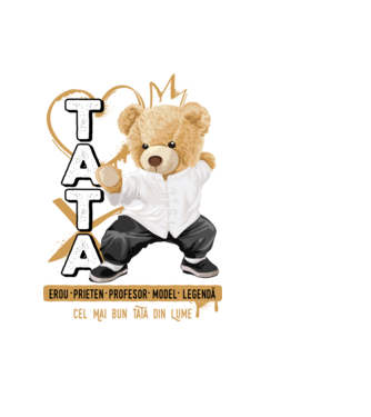 Tati Teddy model negru pe tricou