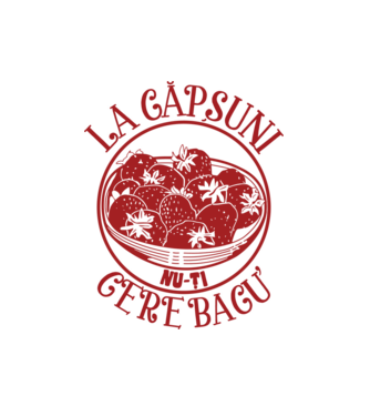 La căpșuni nu-ți cere bacu model alb pe tricou
