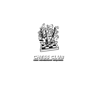 chess club model alb pe tricou