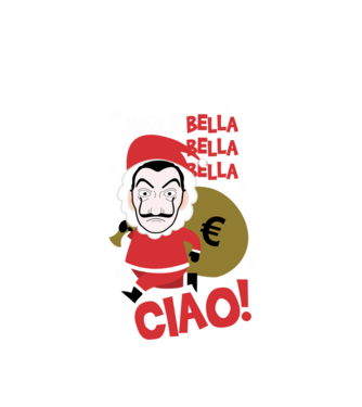 jingle bella christmas la casa de papel model alb pe tricou
