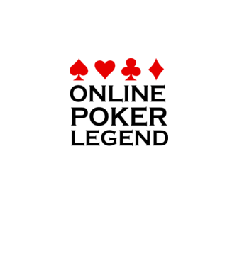 Online Poker Legend model alb pe tricou