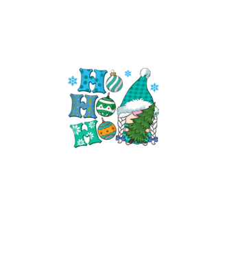 Ho-ho-ho gnome model albastru jeanși pe tricou