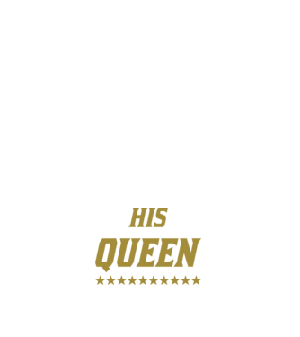 His Queen model alb pe tricou