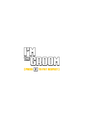 I'm the Groom  model negru pe tricou