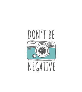 DON'T BE NEGATIVE model verde de măr pe tricou