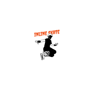 TR inlineskate model negru pe tricou