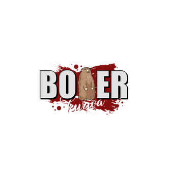 Bober Kurwa model negru pe tricou