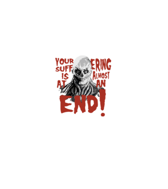 vecna your suffering is almost at an end model negru pe tricou