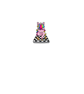 Chessicorn model negru pe tricou