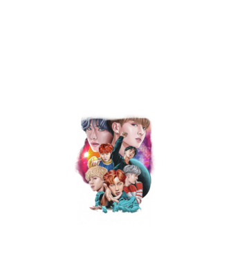 BTS POSTER model negru pe tricou