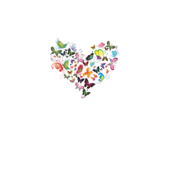 Butterfly Heart model galben neon pe tricou