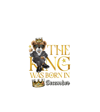 The king was born int DECEMBER model negru pe tricou
