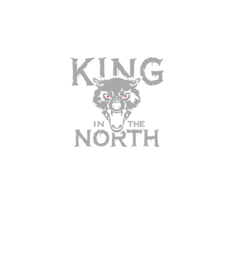 King In The Noth model negru pe tricou