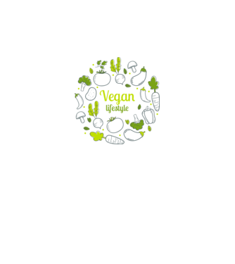vegan lifestyle model alb pe tricou