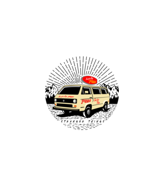 surfer boy pizza bus stranger things model gri pe tricou
