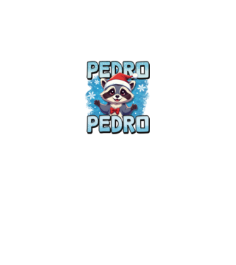 Pedro pedro retro xmas model negru pe tricou