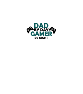 Dad by day gamer by night model albastru jeanși pe tricou