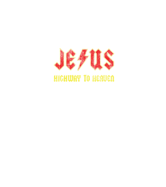 JESUS HIGHWAY TO HEAVEN model negru pe tricou