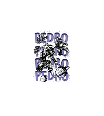 SPACE PEDRO model negru pe tricou