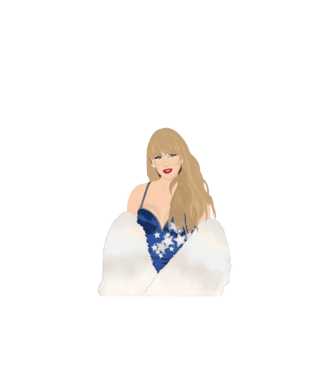 Taylor Swift blue model alb pe tricou