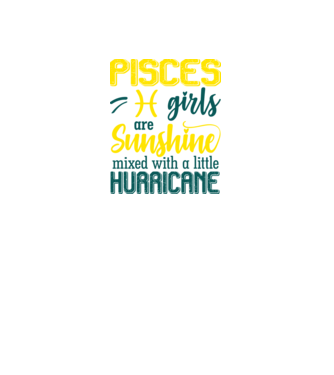Sunshine with Hurricane PISCES model negru pe tricou