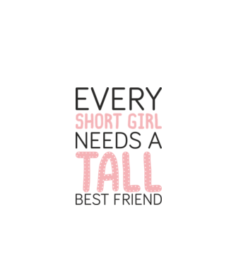 Tall Friend model alb pe tricou
