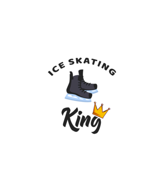 Ice skatin King model negru pe tricou