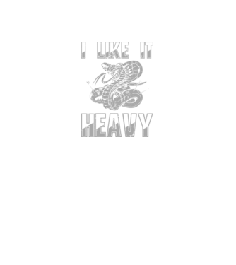I like it heavy model negru pe tricou