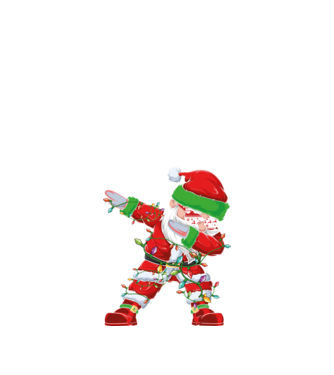 Dab Santa model negru pe tricou