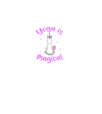 yoga is magical model negru pe tricou