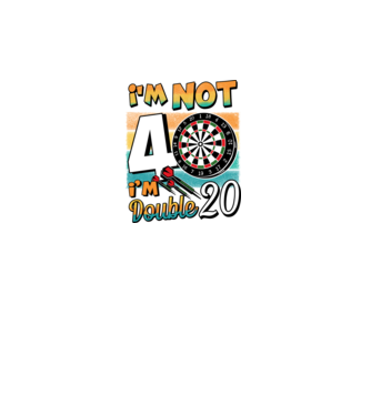 Darts Birthday 40 years old model negru pe tricou