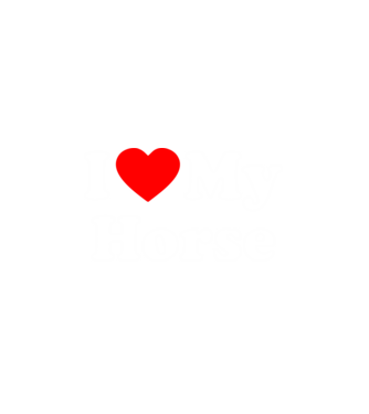i ove my horse model alb pe tricou