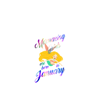 Mermazing girls are born january model negru pe tricou