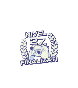 Nivel 27 finalizat! model negru pe tricou