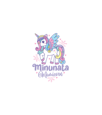 Minunata Mamicorn model alb pe tricou
