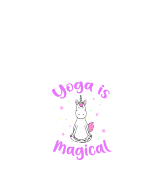 yoga is magical model negru pe tricou