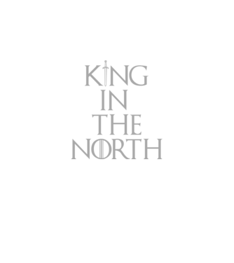 King in the North model negru pe tricou