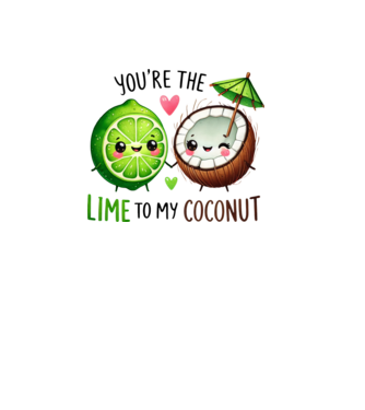Lime to my Coconut model alb pe tricou