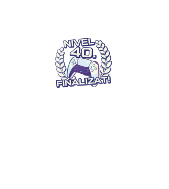 Nivel 40 finalizat! model negru pe tricou