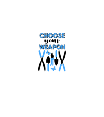 Choose your weapon model alb pe tricou