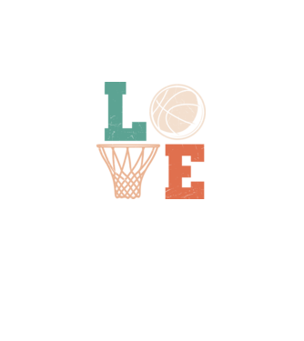 LOVE basketball model negru pe tricou
