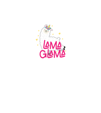 Lama glama model negru pe tricou