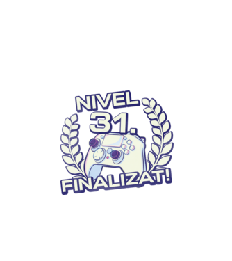 Nivel 31 finalizat! model negru pe tricou