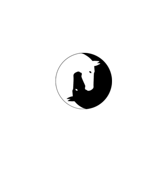 Lovas ying-yang model alb pe tricou