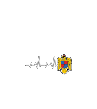 ROMANIA heartbeat model negru pe tricou