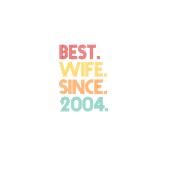 best wife since 2004 retro model negru pe tricou